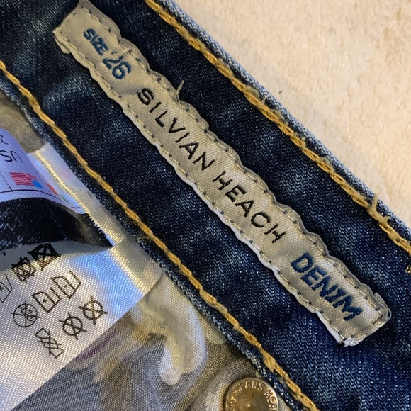 SEQUIN JEANS by Sylvia Heach, Sz 26 - Picture 5 of 5